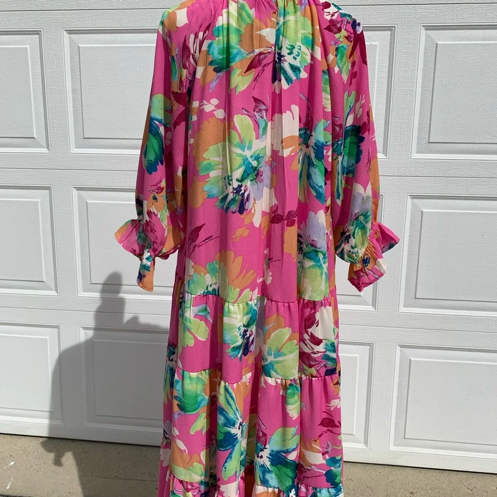Floral Multicolor Maxi Dress - Picture 4 of 11